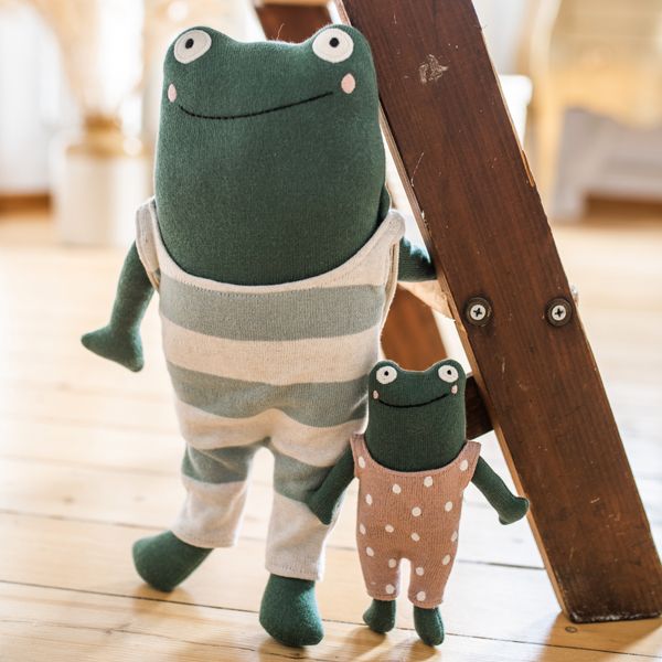Kuscheltier Frosch „Janne“ mit Baby
